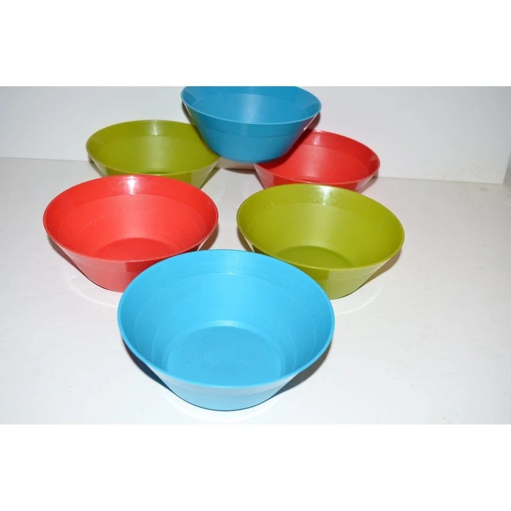 Vtg Plastic Parkay Margarine Butter Cereal Bowls NO lids 6pc